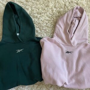 Reebok Dark Green and Light Pink Hoodies